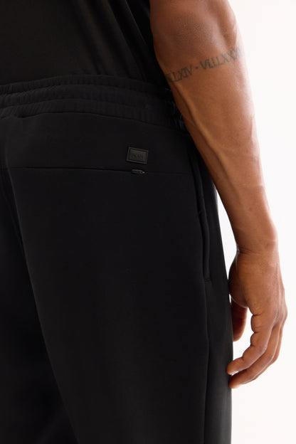 Siyah Düz Modal Örme Kumaş Eşofman Alt