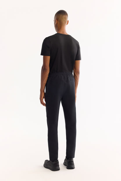 Siyah Flexi Baskılı Teknik Kumaş Eşofman Alt