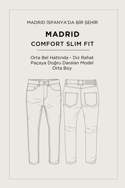 Gri Düz Denim Kumaş Denim Pantolon