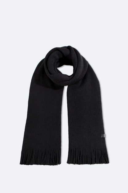 Siyah Düz Dokuma Kumaş Şal