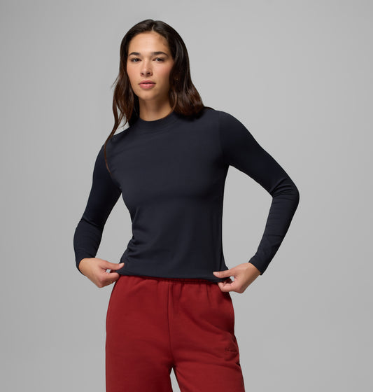Pinetown Canyon Mockneck Kadın Teknik Uzun Kollu T-shirt