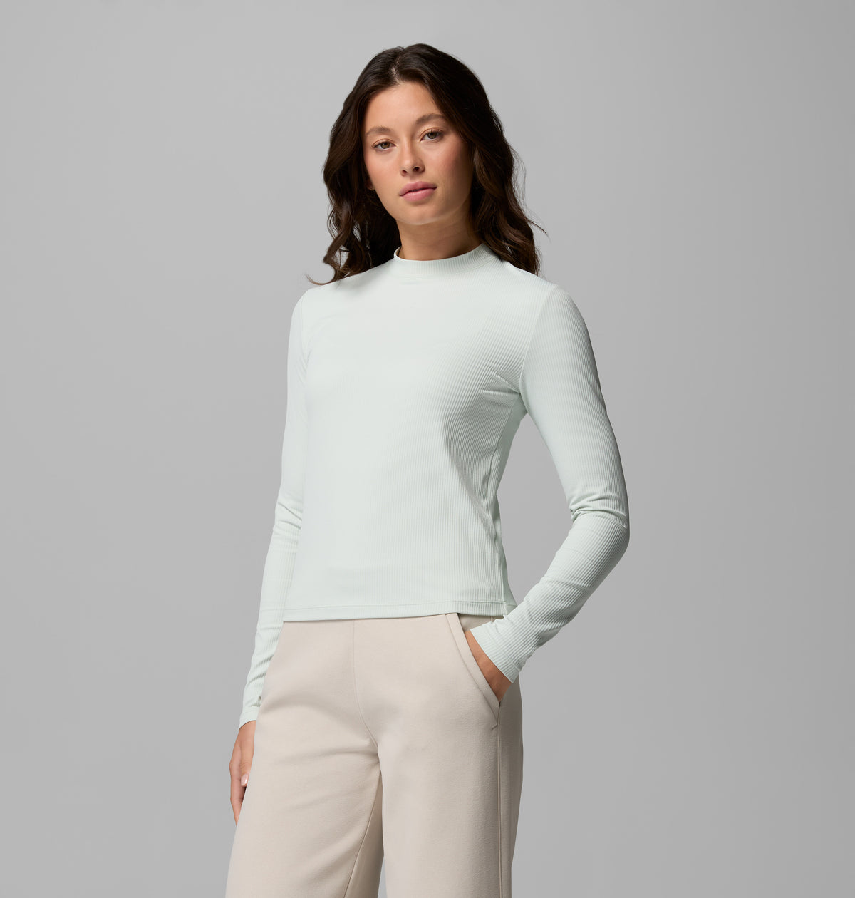 Pinetown Canyon Mockneck Kadın Teknik Uzun Kollu T-shirt