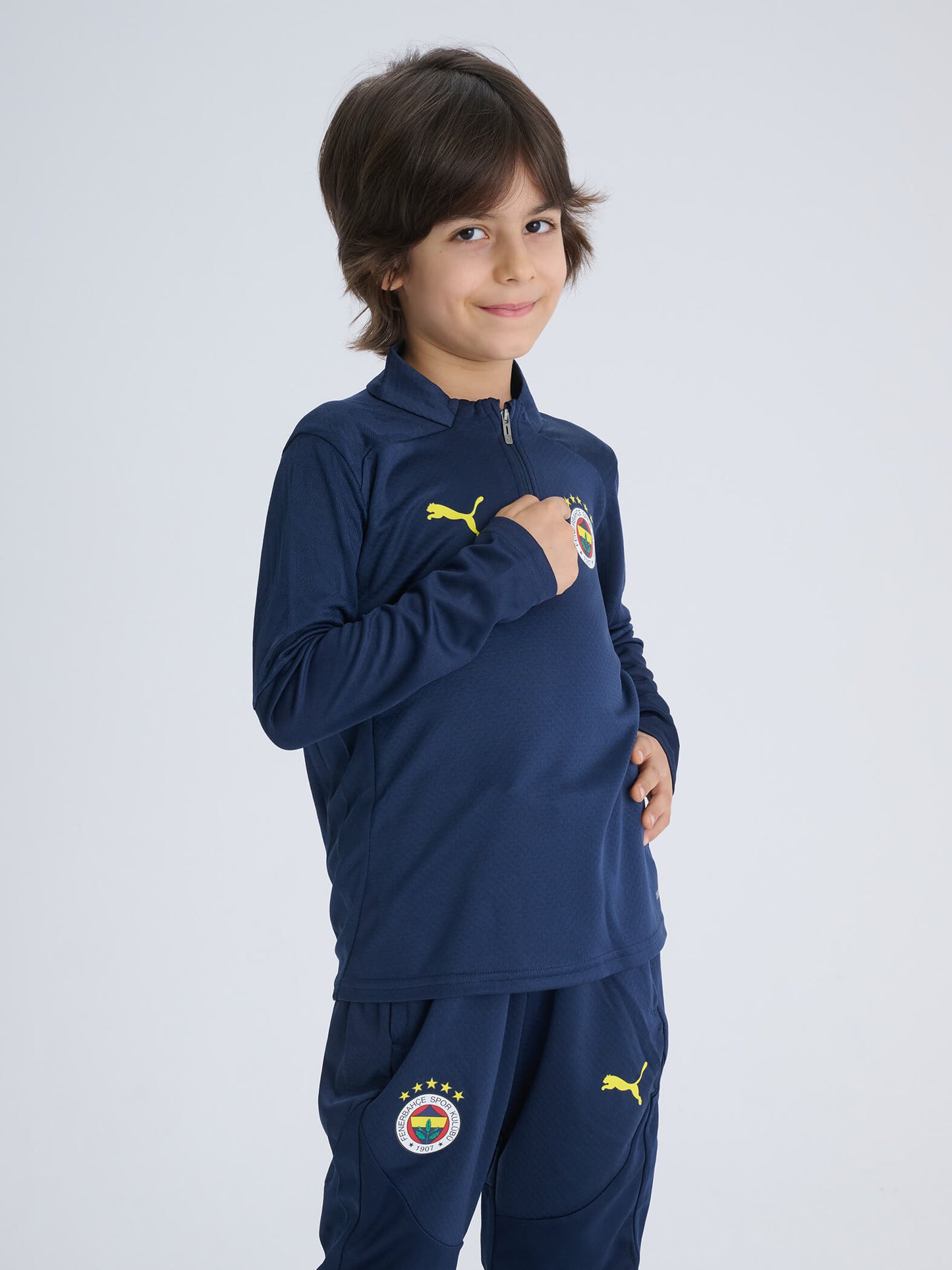 Fenerbahçe 2024/2025 A Takım Lacivert Jr Yarım Fermuarlı Sweatshirt