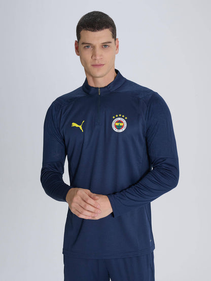 Fenerbahçe 2024/2025 A Takım Lacivert Futbolcu Yarım Fermuar Sweatshirt