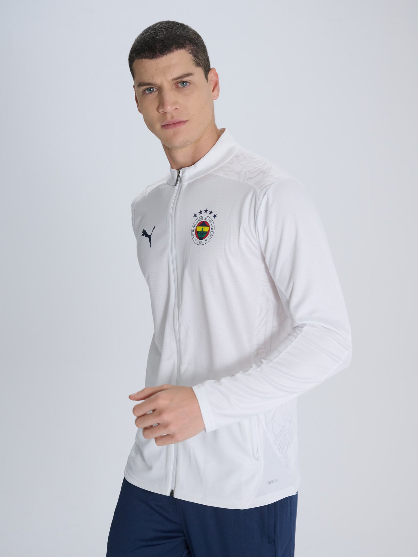 Fenerbahçe 2024/2025 A Takım Beyaz Hoca Tam Fermuarlı Sweatshirt