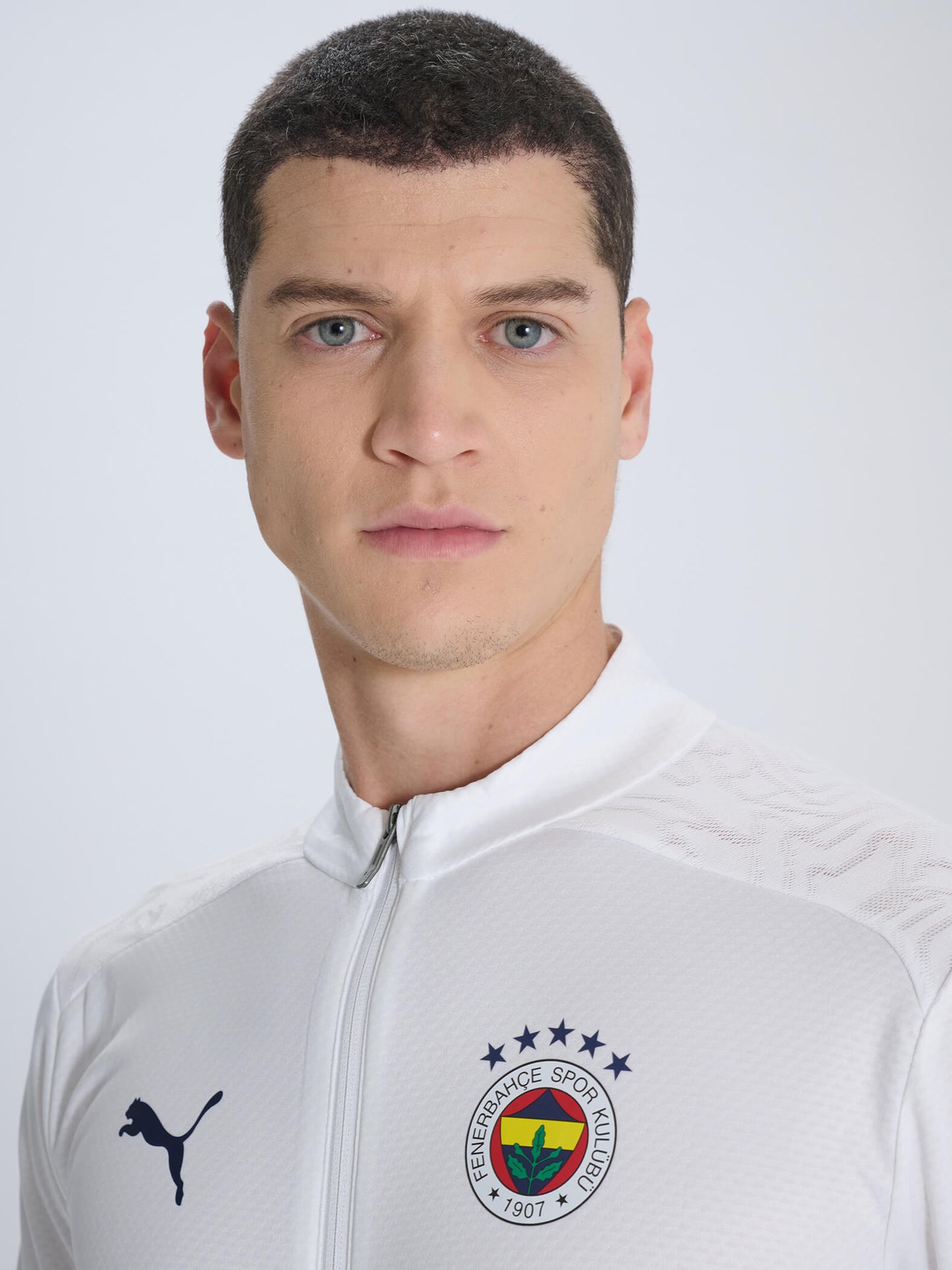 Fenerbahçe 2024/2025 A Takım Beyaz Hoca Tam Fermuarlı Sweatshirt