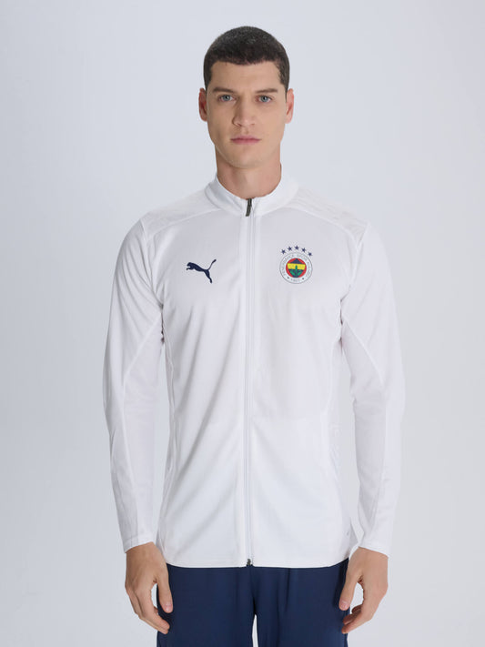 Fenerbahçe 2024/2025 A Takım Beyaz Hoca Tam Fermuarlı Sweatshirt