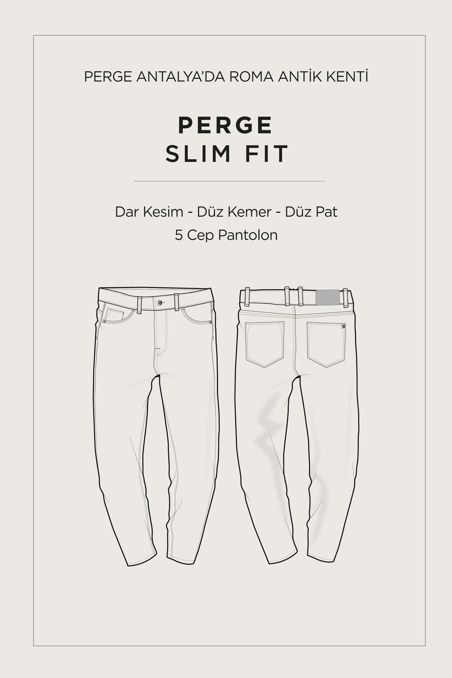 Gri Haki Düz Lyocell Kumaş 5 Cepli