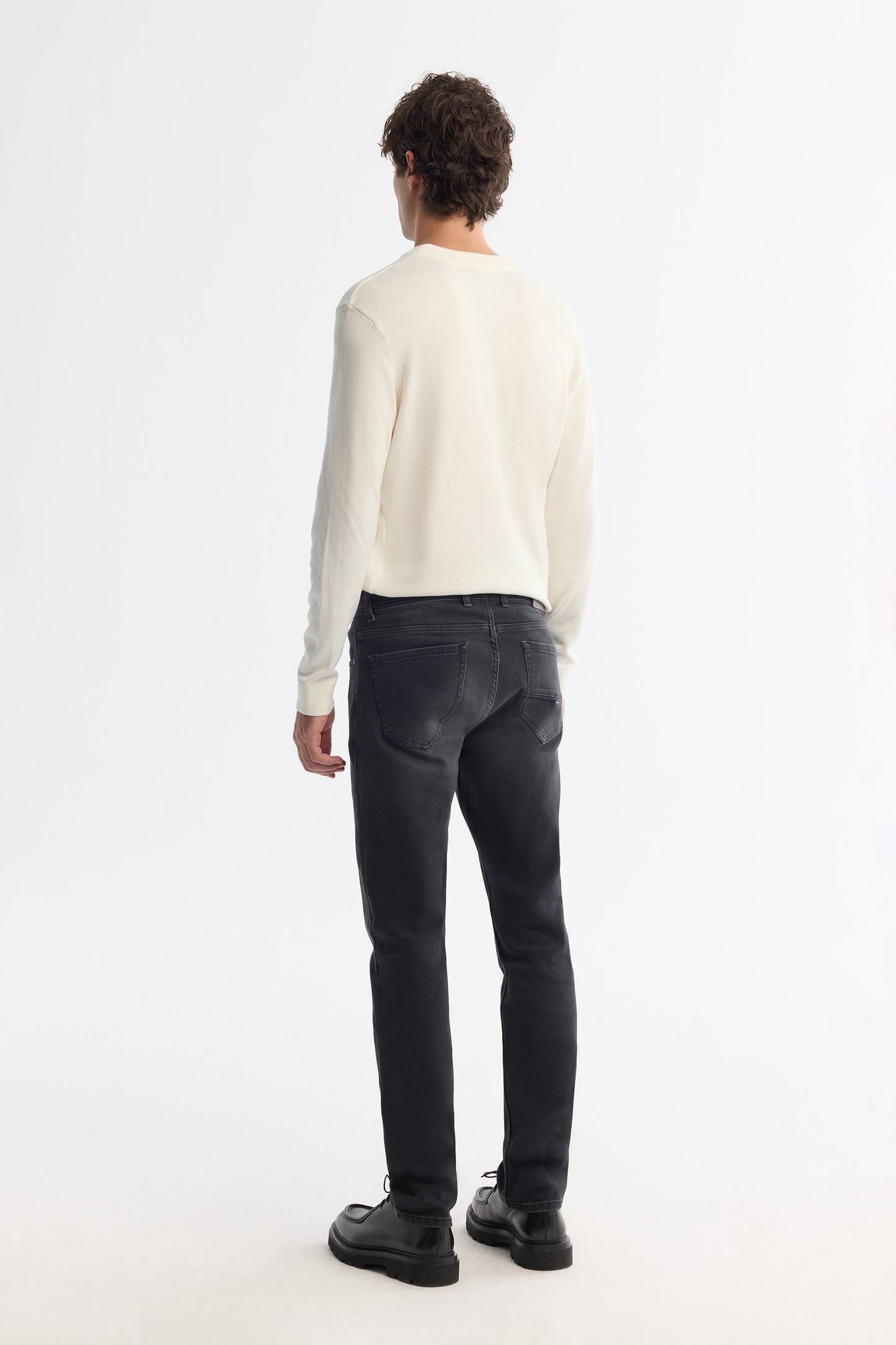 Ekru Yüksek Bisiklet Yaka Düz Viskon/naylon Iplik Kazak