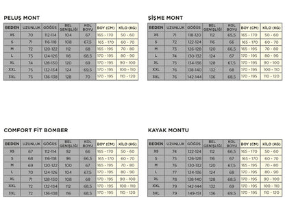 Siyah Dik Yaka Düz Polyester Kumaş Mont