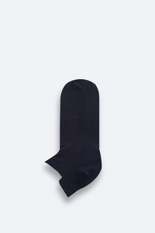 Lacivert Dokulu Örme Kumaş Patik Çorap