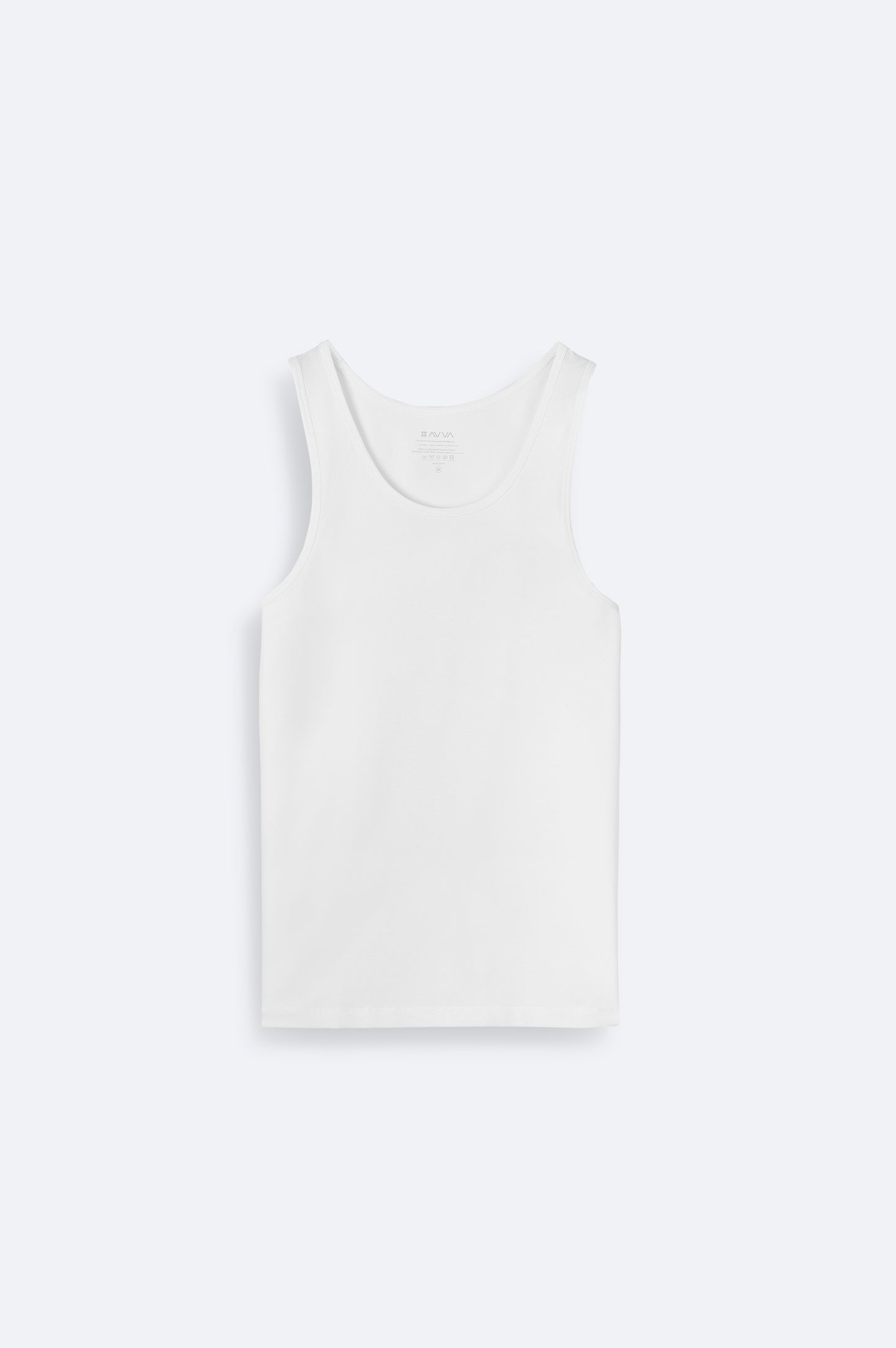 Beyaz U Yaka Düz Süprem Kumaş Atlet