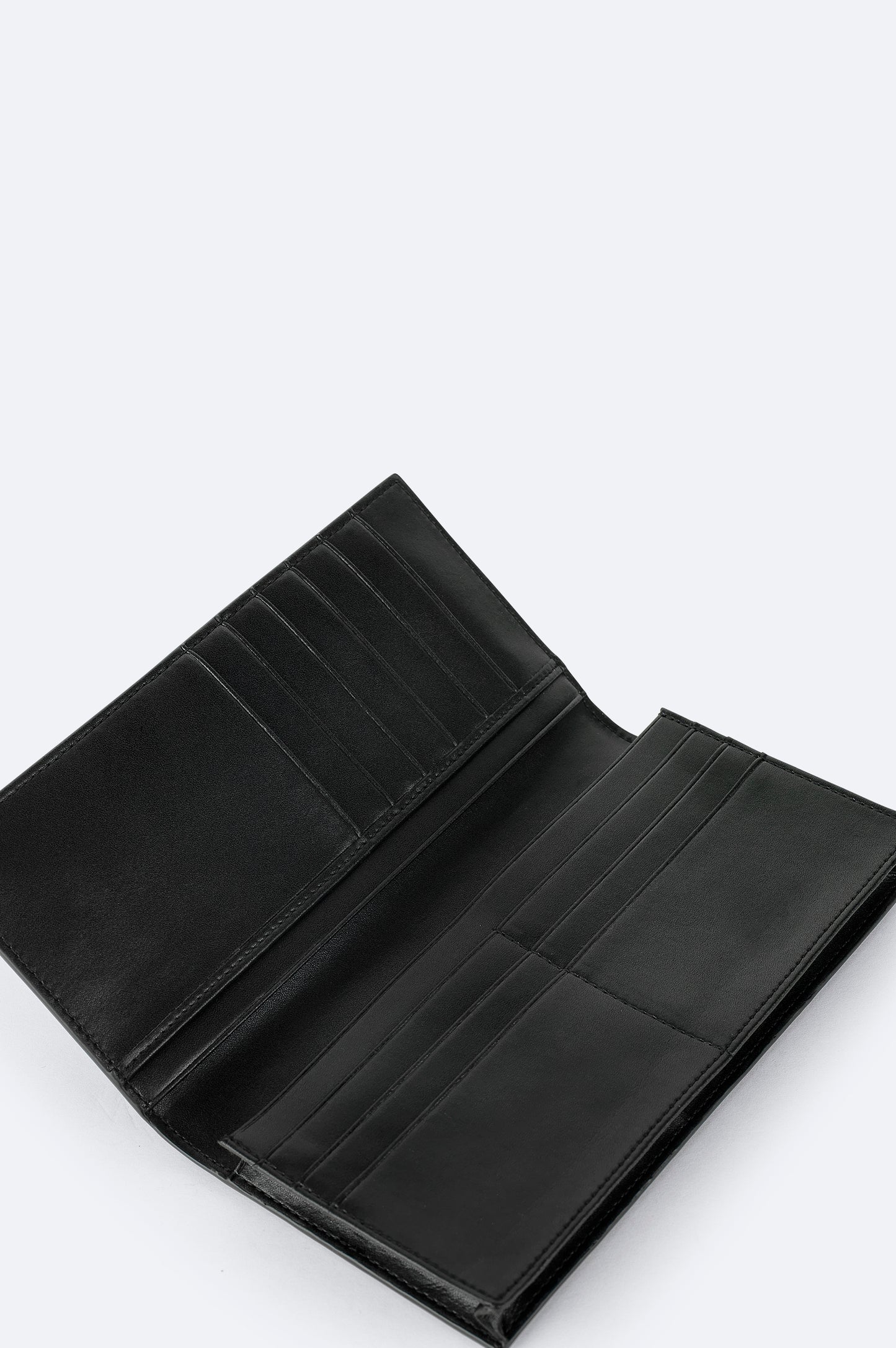 Siyah Düz Poliüretan Kumaş Cüzdan