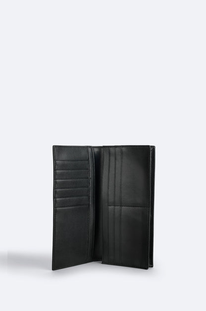 Siyah Düz Poliüretan Kumaş Cüzdan