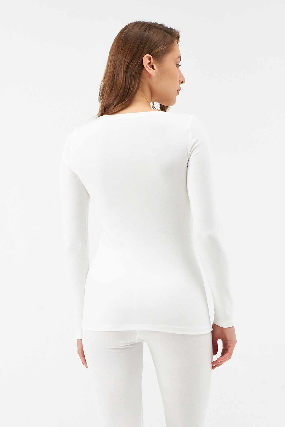 Ekru Kadın Termal Uzun Kollu Üst