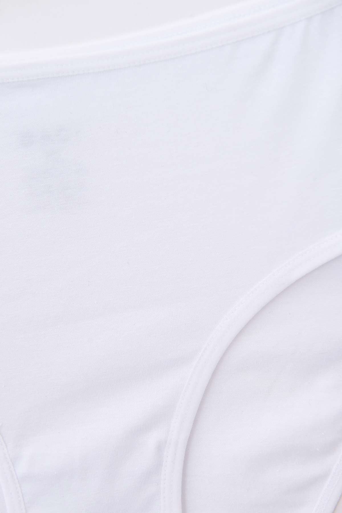 Beyaz Yüksek Bel 3'lü Slip Külot