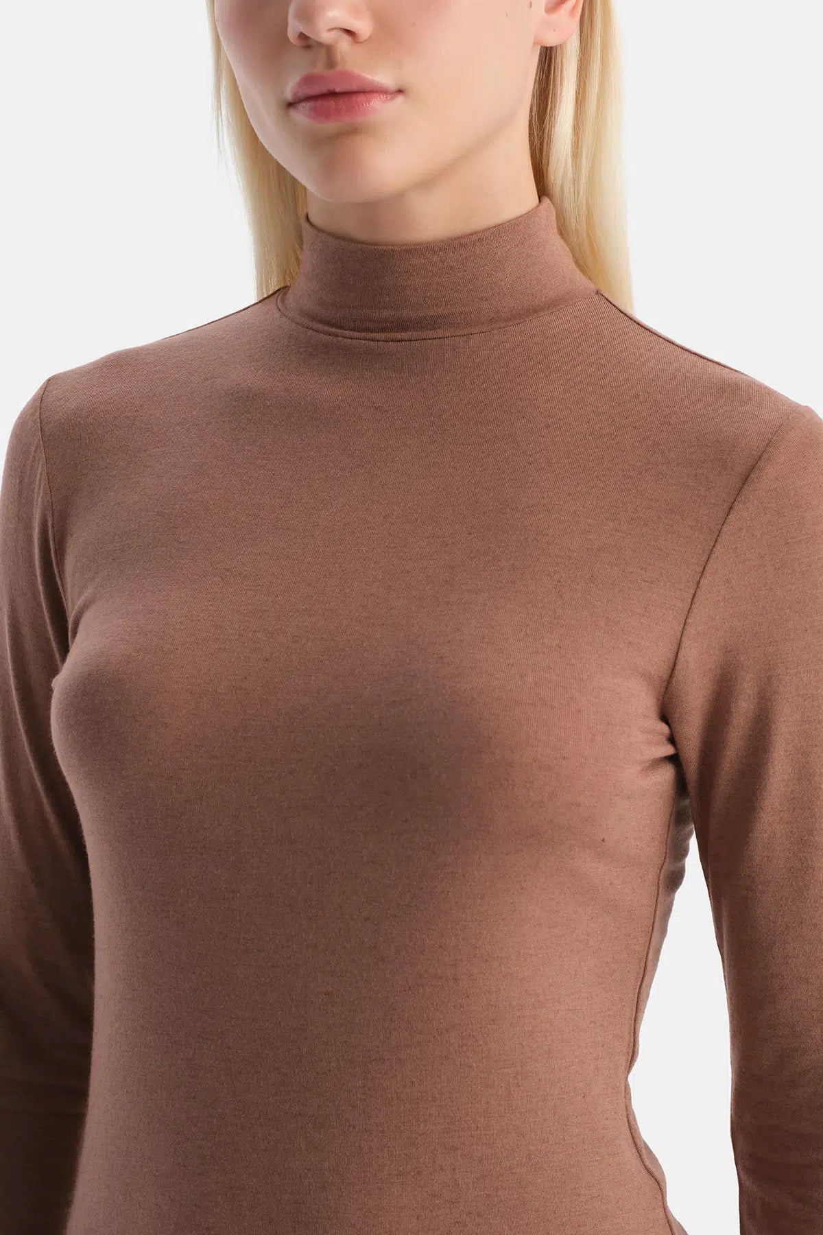 Mocha 5118kc Modal Kaşmir Balıkçı Yaka Uzun Kollu Üst