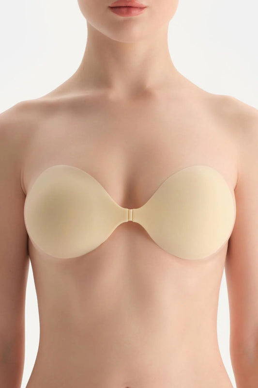 Ten Iz Yapmaz Mat Dokulu Kaplı Silikon Sütyen