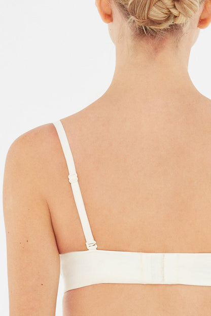 Ekru Julia Straplez Push-up Destekli Sütyen