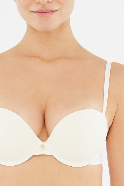 Ekru Julia Straplez Push-up Destekli Sütyen