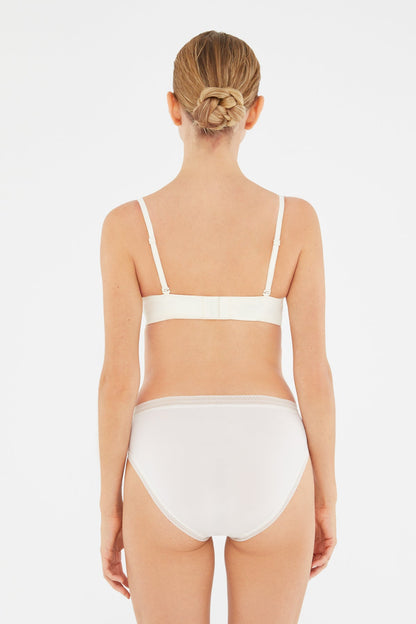 Ekru Julia Straplez Push-up Destekli Sütyen
