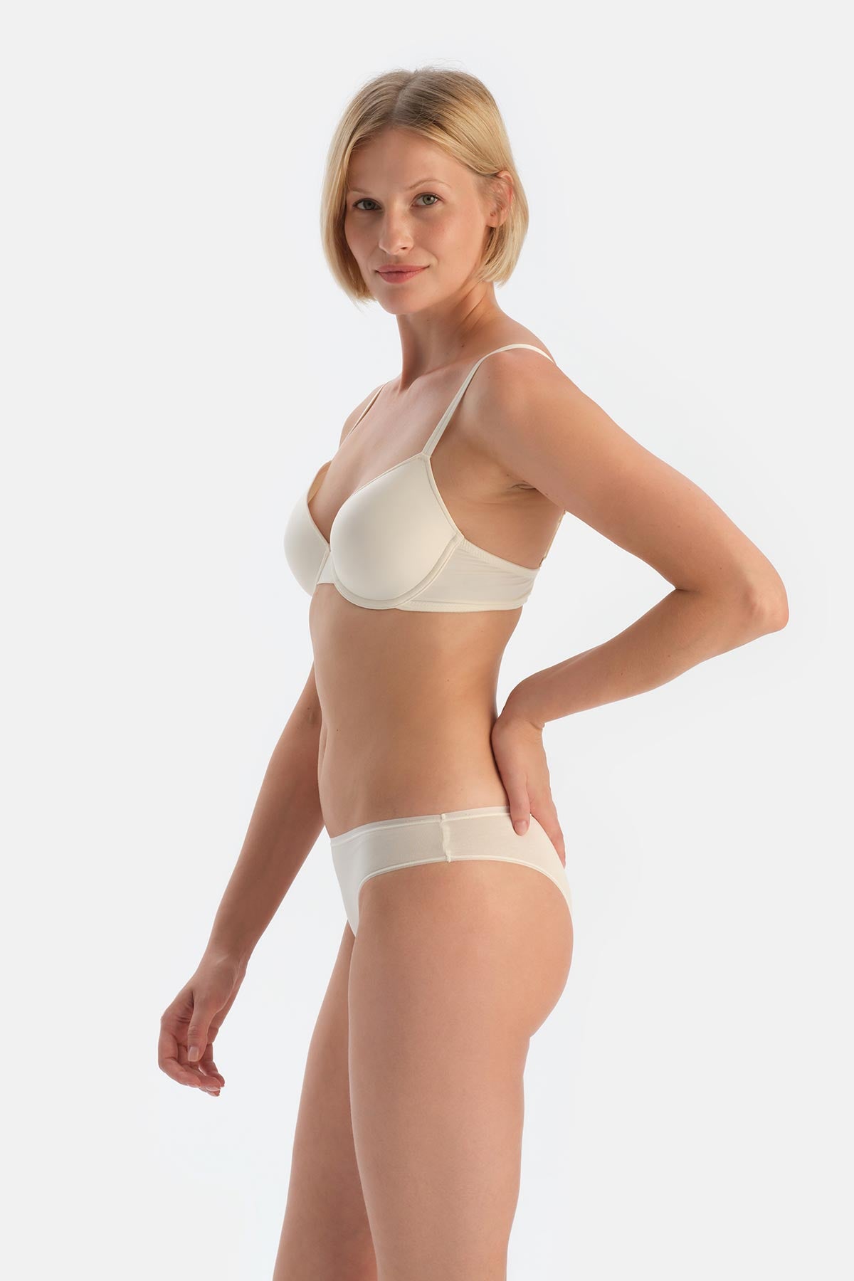 Ekru 2'li Modal Brazilian Külot