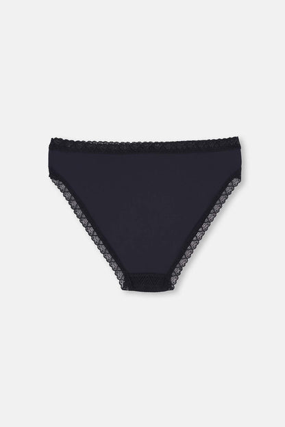 Siyah 2'li Aksesuar Detaylı Brief Külot