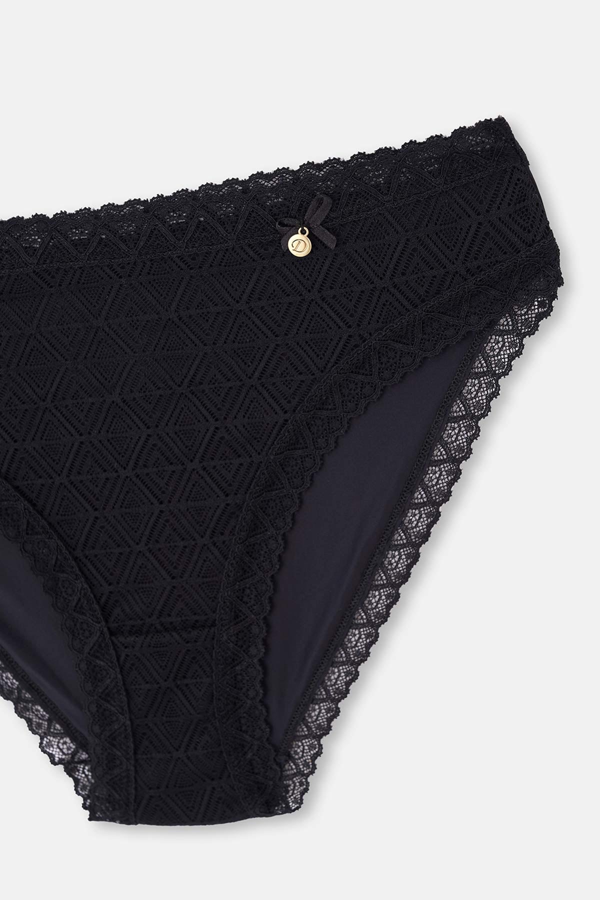 Siyah 2'li Aksesuar Detaylı Brief Külot