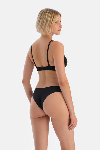 Siyah Lazer Kesim Brazilian Külot