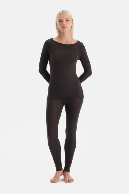 Koyu Kahve 5157kc Modal Kaşmir Tayt