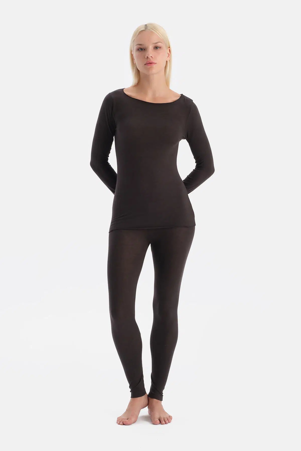 Koyu Kahve 5157kc Modal Kaşmir Tayt