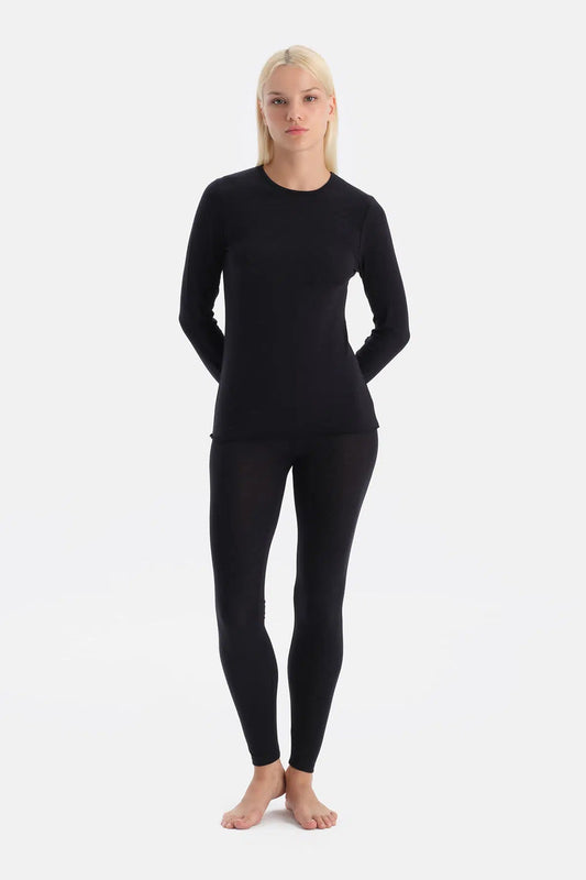 Siyah 5157kc Modal Kaşmir Tayt