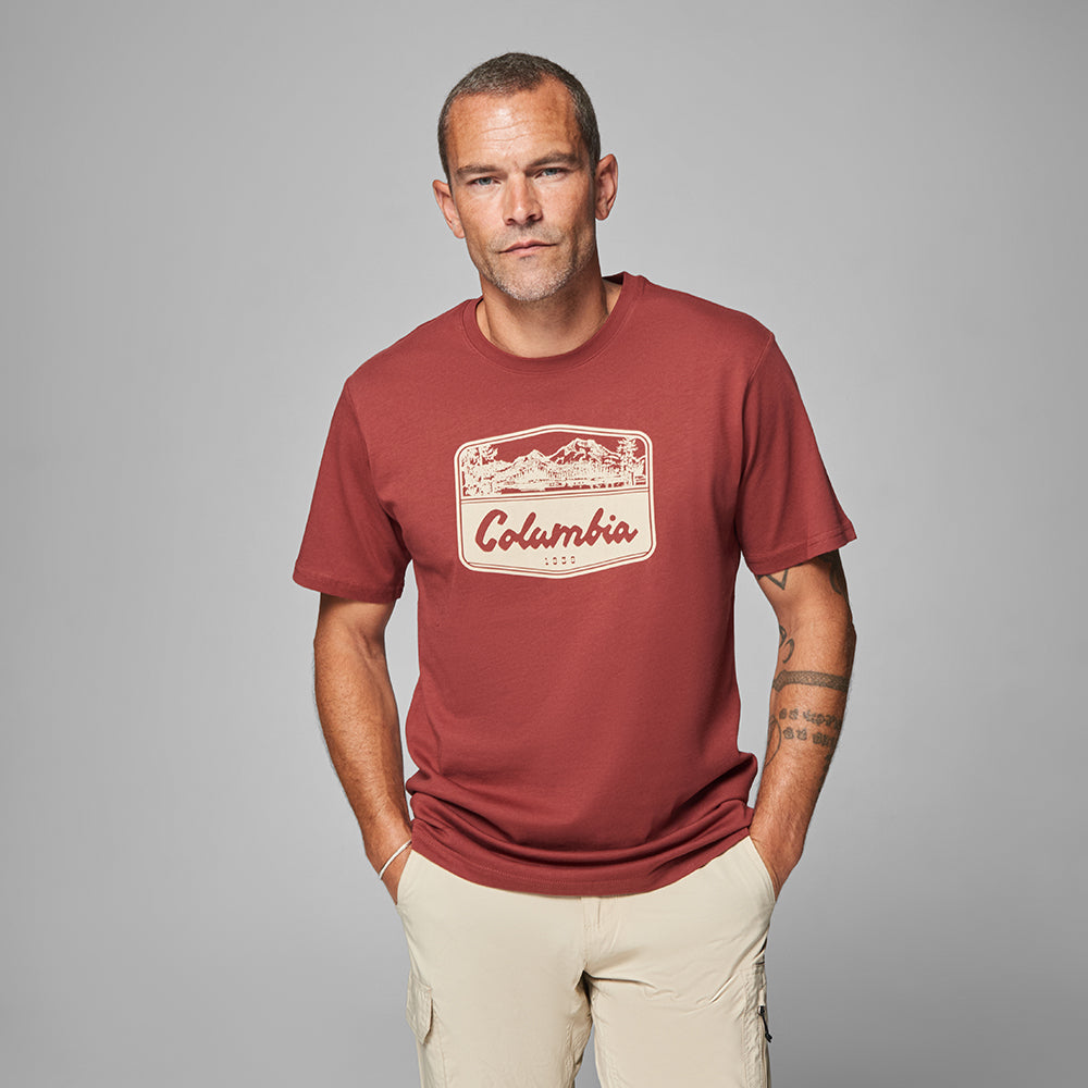 Csc Hex Woodblock Badge Erkek Kısa Kollu T-shirt