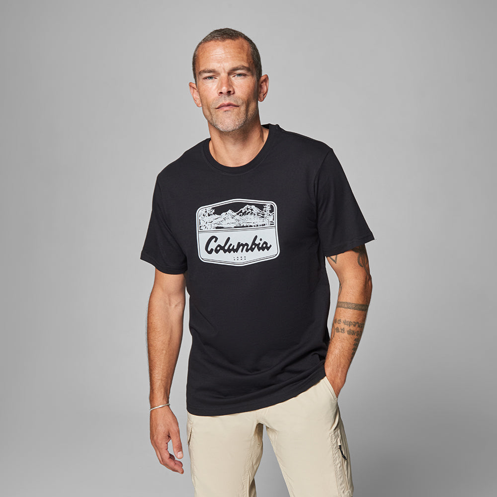 Csc Hex Woodblock Badge Erkek Kısa Kollu T-shirt