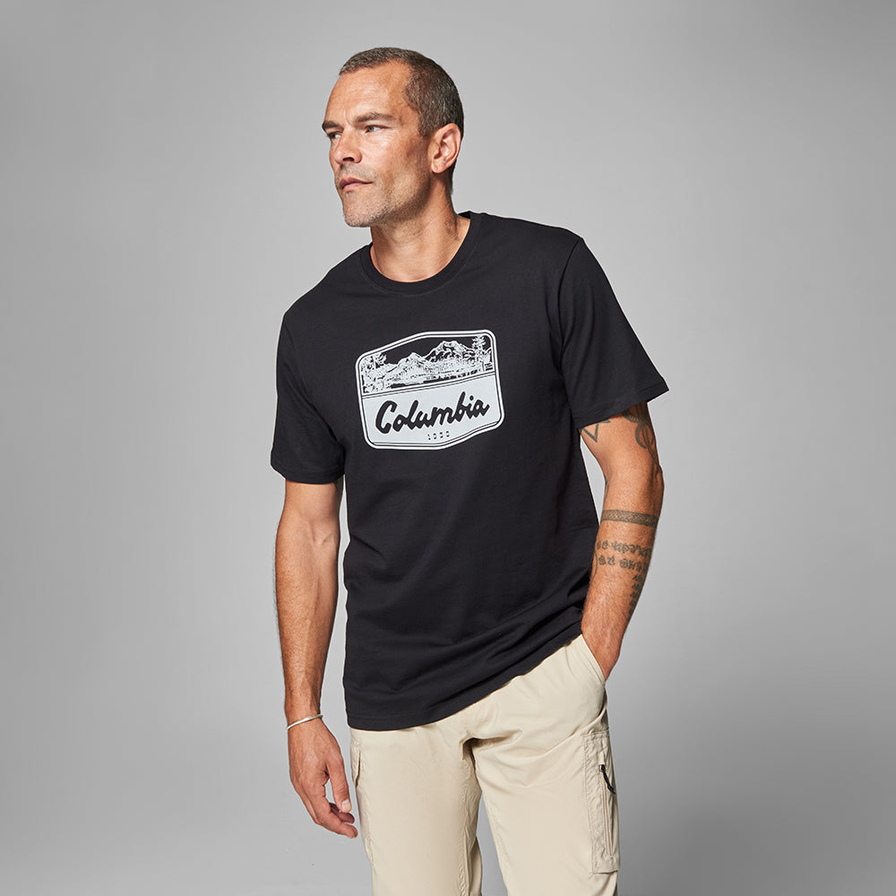 Csc Hex Woodblock Badge Erkek Kısa Kollu T-shirt