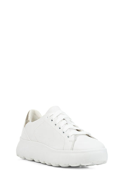 Geox Kadın Beyaz Spherica Ec4.1 Deri Bağcıklı Sneaker