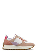 Geox Kadın Çok Renkli D Amabel A - Nappa + Suede Bağcıklı Deri Sneaker