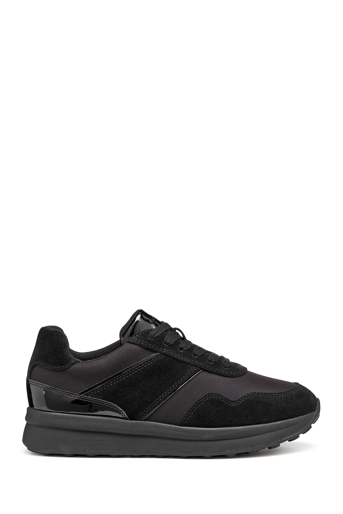 Geox Kadın Siyah D Runntıx A - Nylon+suede Bağcıklı Kalın Tabanlı Kumaş Sneaker