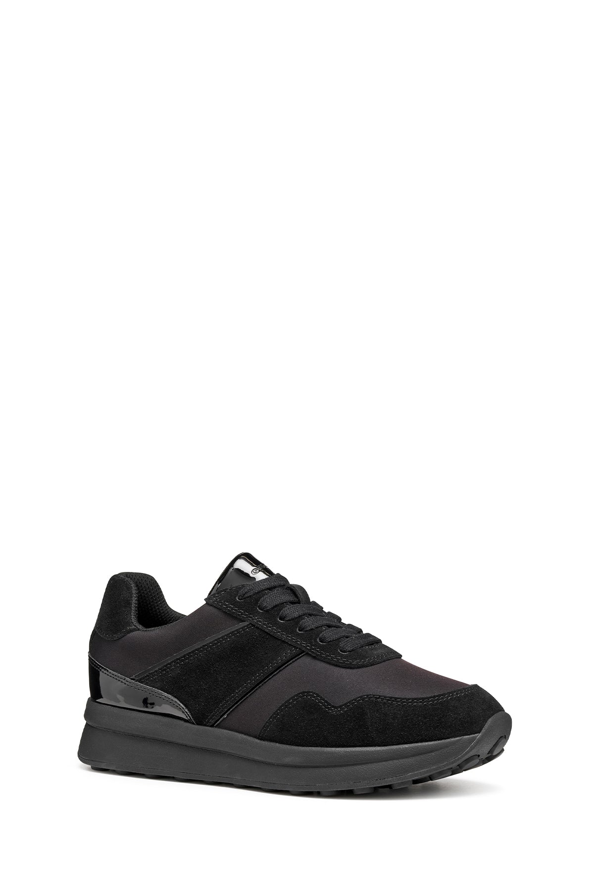 Geox Kadın Siyah D Runntıx A - Nylon+suede Bağcıklı Kalın Tabanlı Kumaş Sneaker
