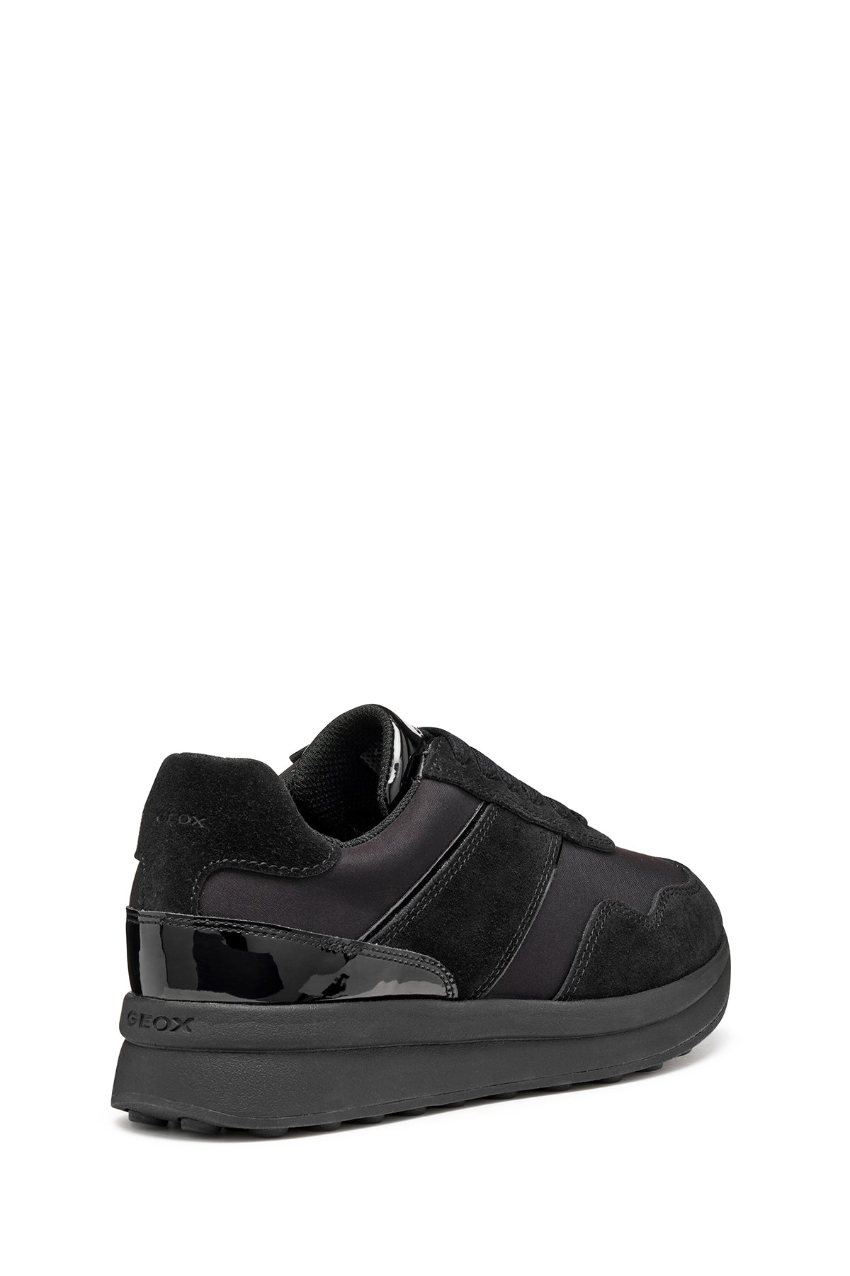 Geox Kadın Siyah D Runntıx A - Nylon+suede Bağcıklı Kalın Tabanlı Kumaş Sneaker
