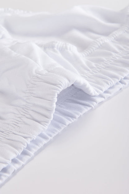Beyaz Penye 2'li Pamuklu Slip Külot