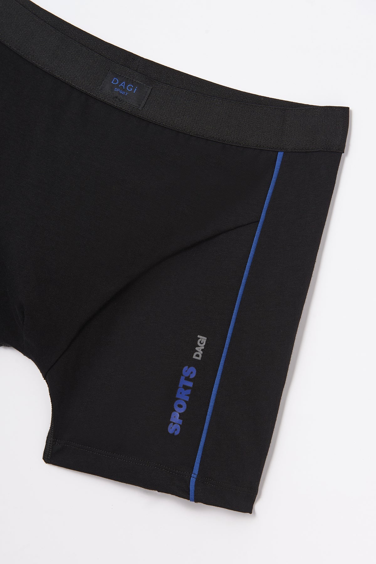 Siyah Spor Pamuklu Boxer
