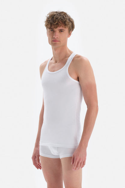 Beyaz Penye Compact Sporcu Erkek Atlet