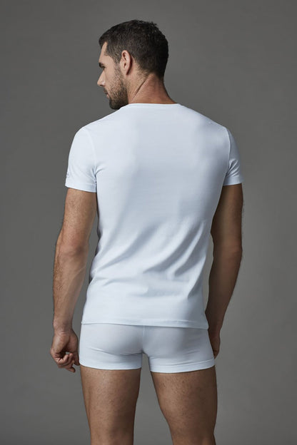 Beyaz Penye Sıfır Yaka Erkek Fanila