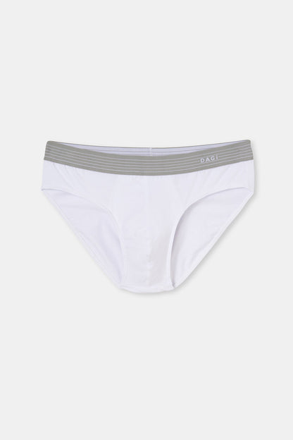 Beyaz Penye Compact Düz Erkek Slip Külot