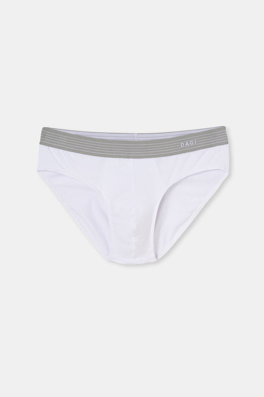 Beyaz Penye Compact Düz Erkek Slip Külot