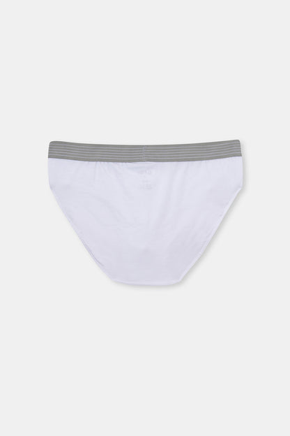 Beyaz Penye Compact Düz Erkek Slip Külot