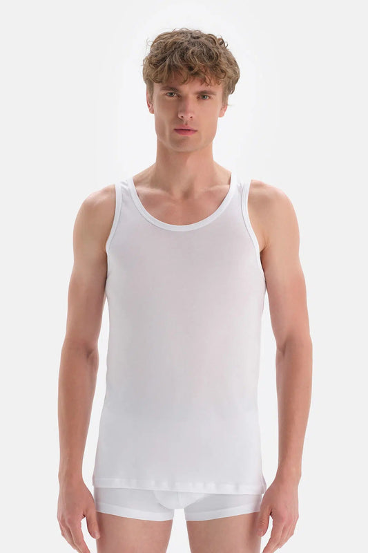 Beyaz Modal Erkek Atlet