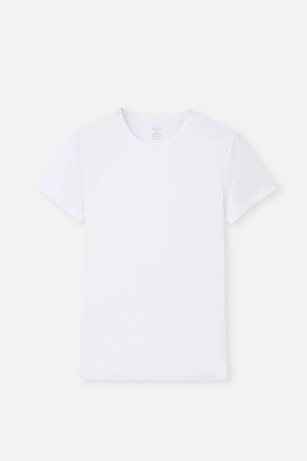Beyaz Compact O Yaka 2'li T-shirt