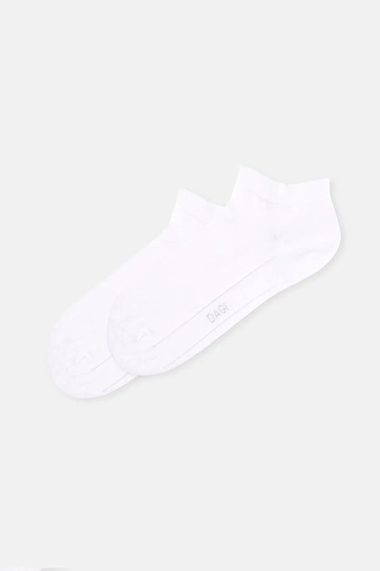 Beyaz Erkek Pamuklu Patik Çorap